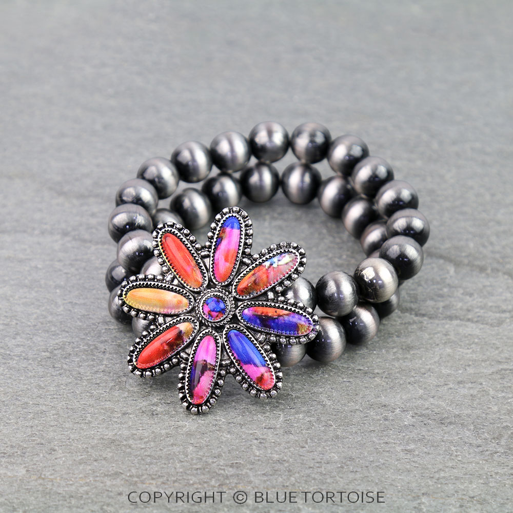 Western Concho Print Bracelet