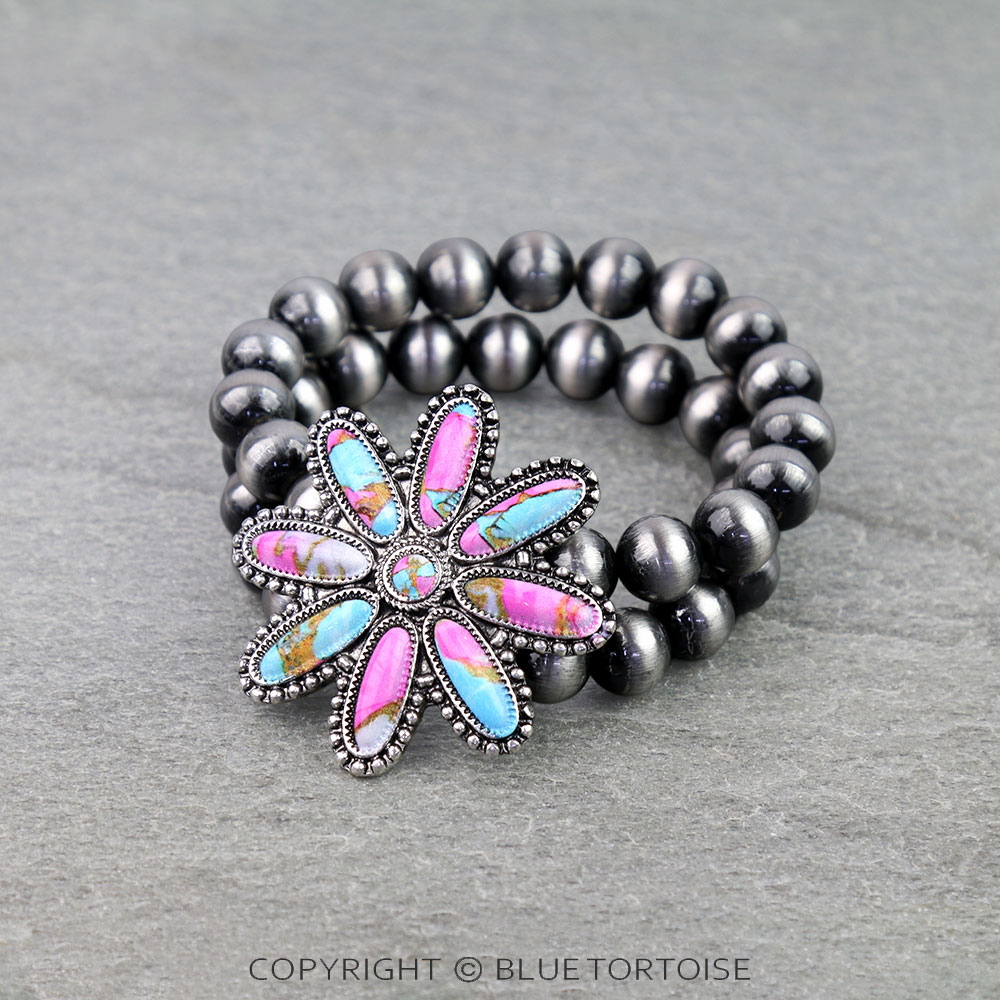 Western Concho Print Bracelet