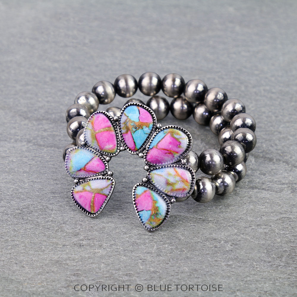 Western Squash Blossom Print Bracelet