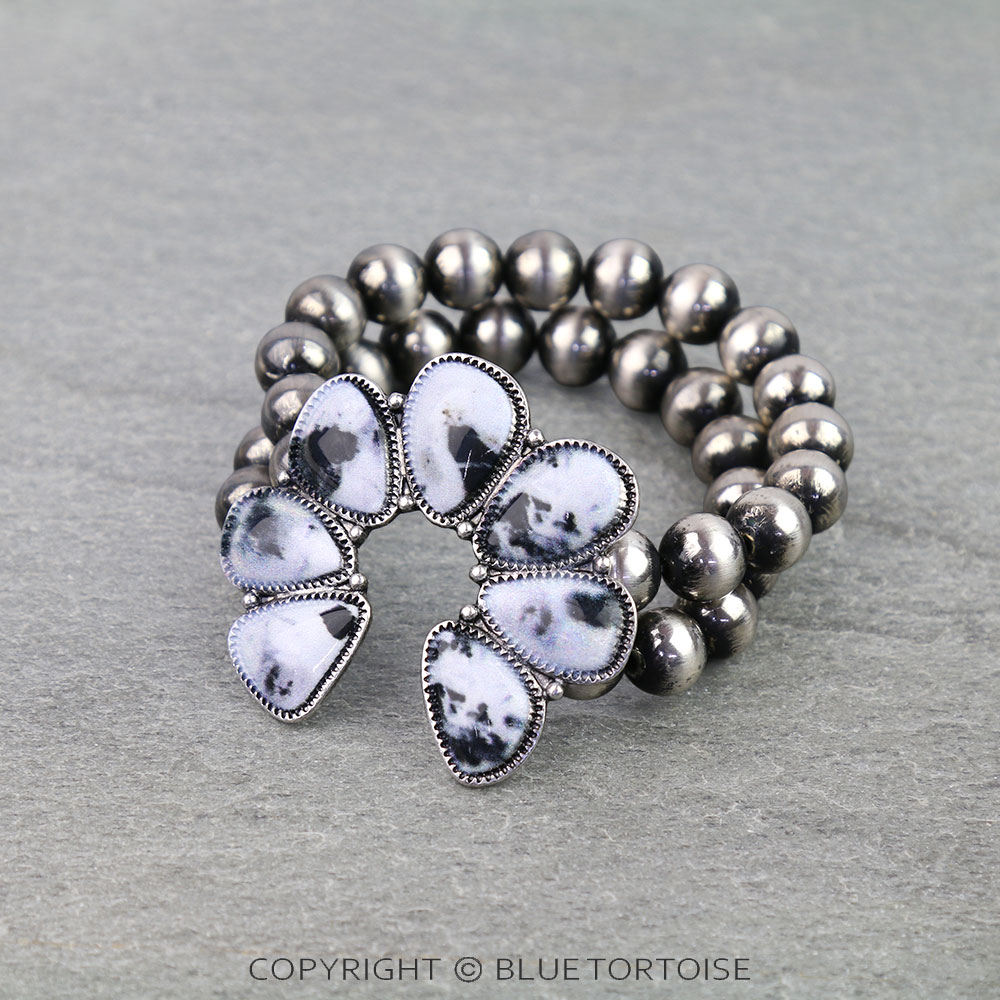 Western Squash Blossom Print Bracelet