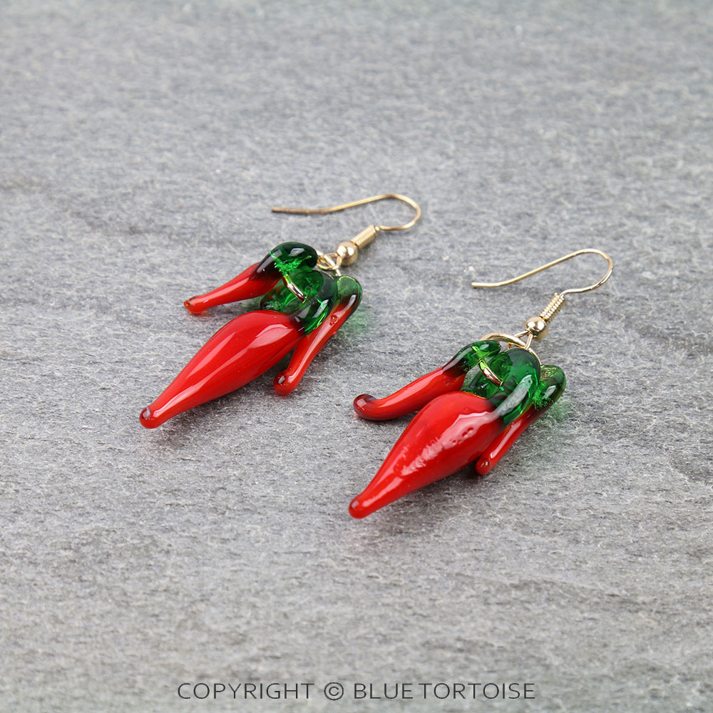 Hot Pepper Dangle Earrings