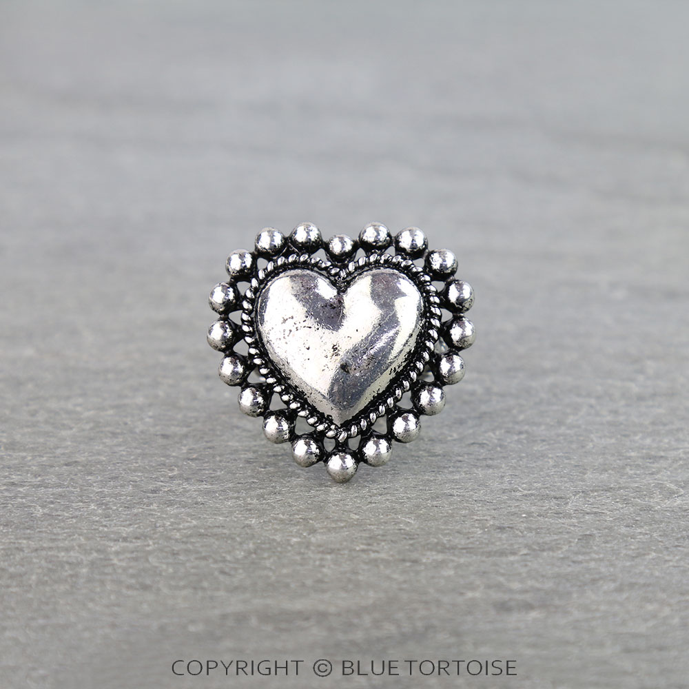 Western Ball TXR Heart Stretch Ring