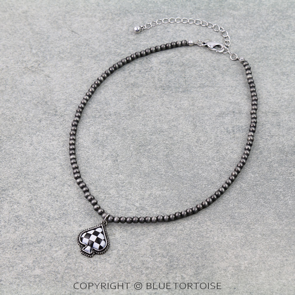 Western Spade Checker Choker