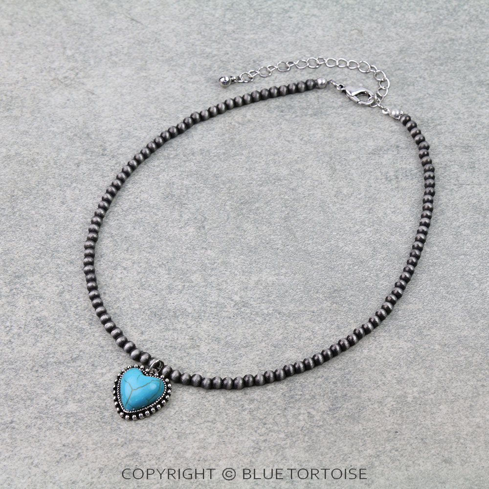 Western Heart Stone Choker