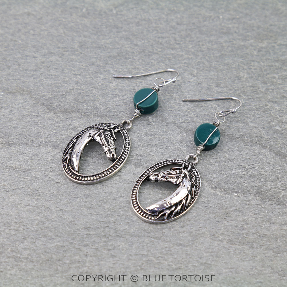 Western Horse Dangle Earrings