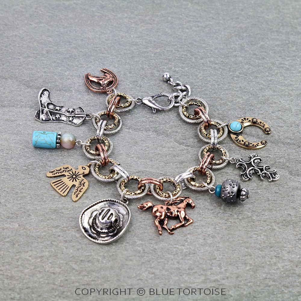 Western Style Charm Link Bracelet