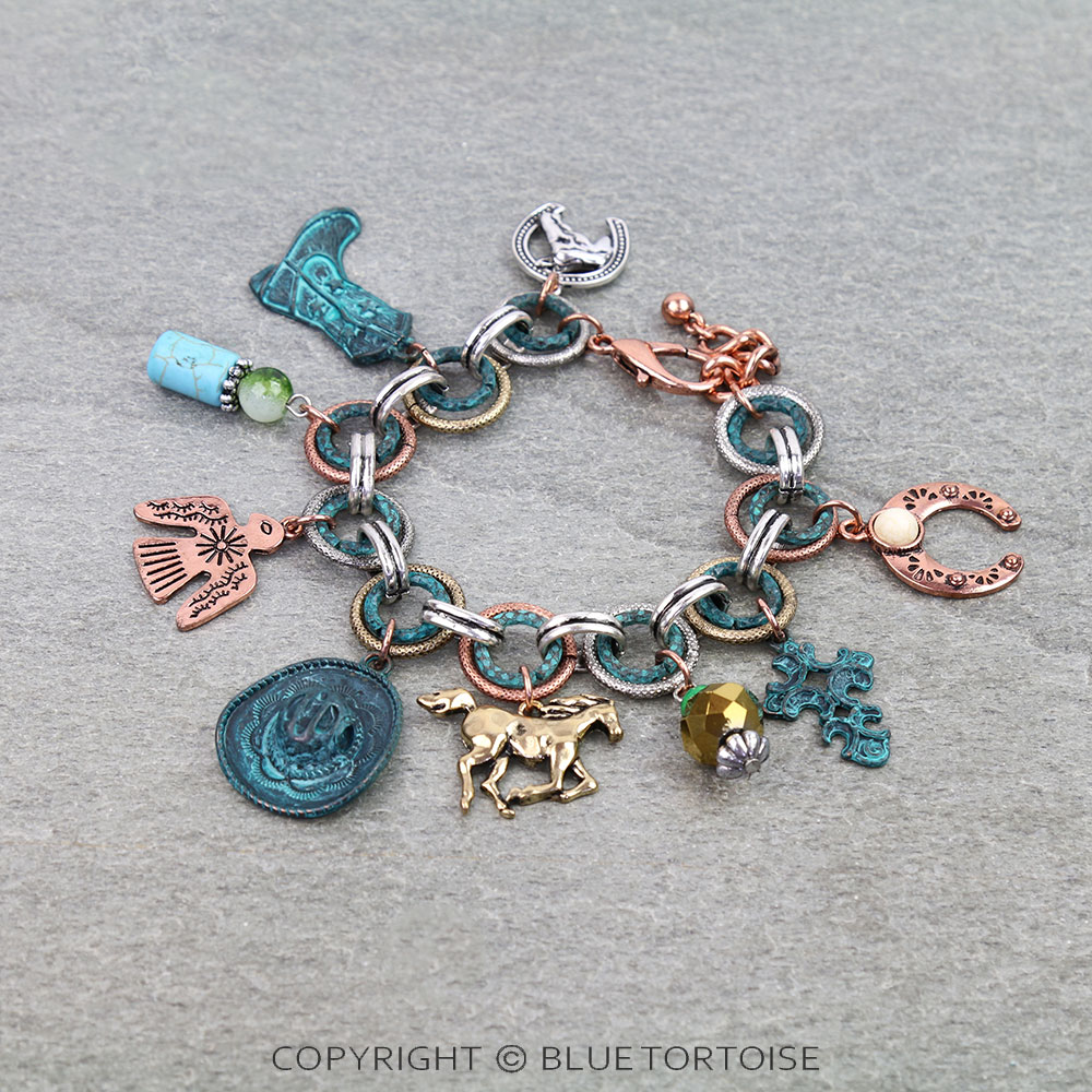 Western Style Charm Link Bracelet