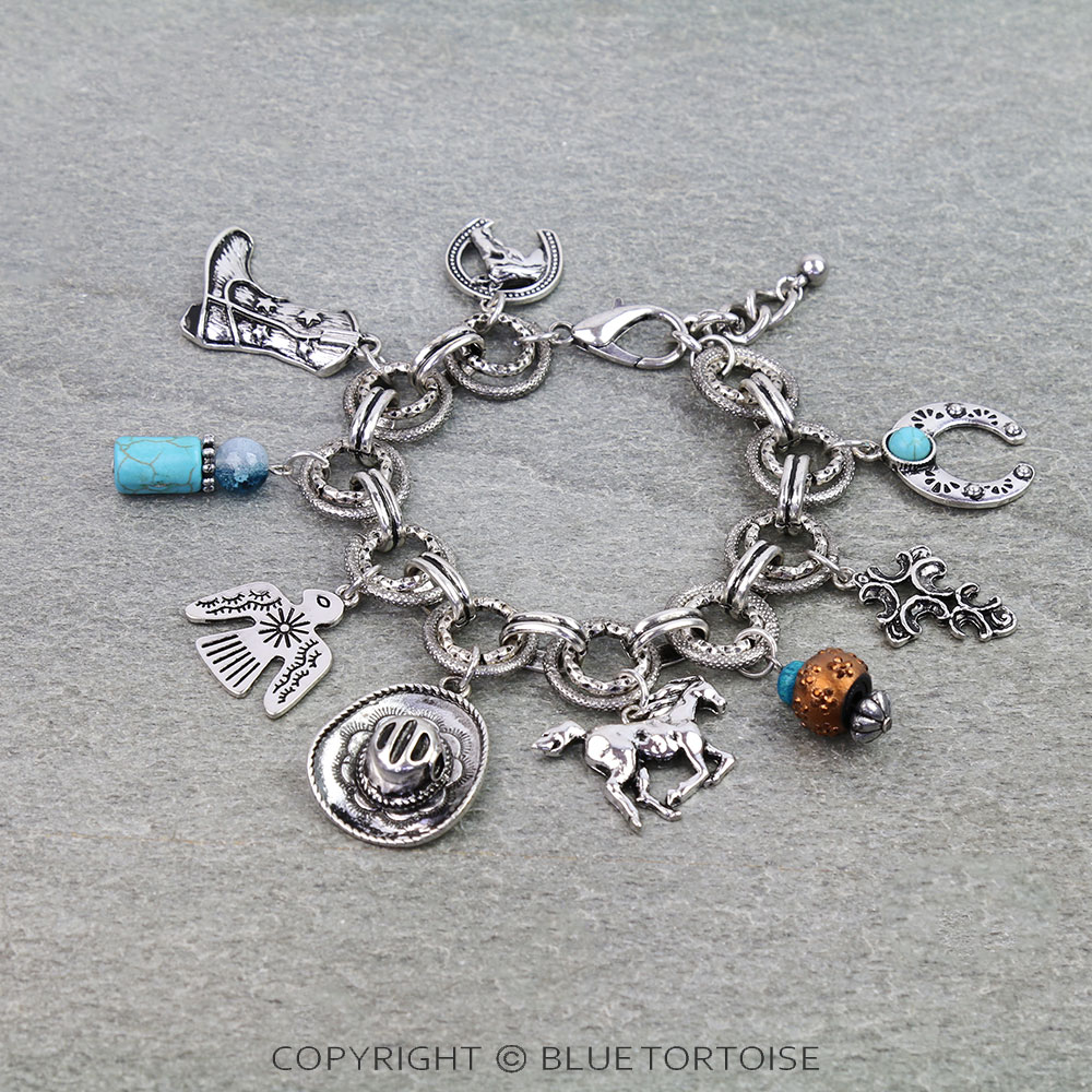 Western Style Charm Link Bracelet