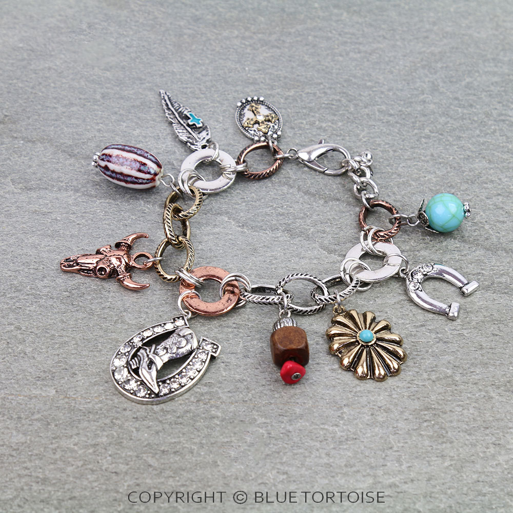 Western Style Charm Link Bracelet