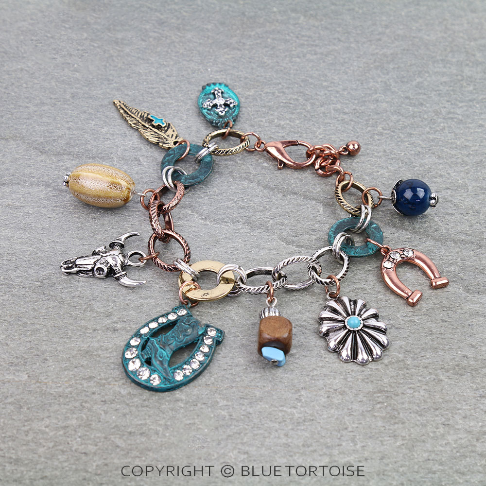 Western Style Charm Link Bracelet