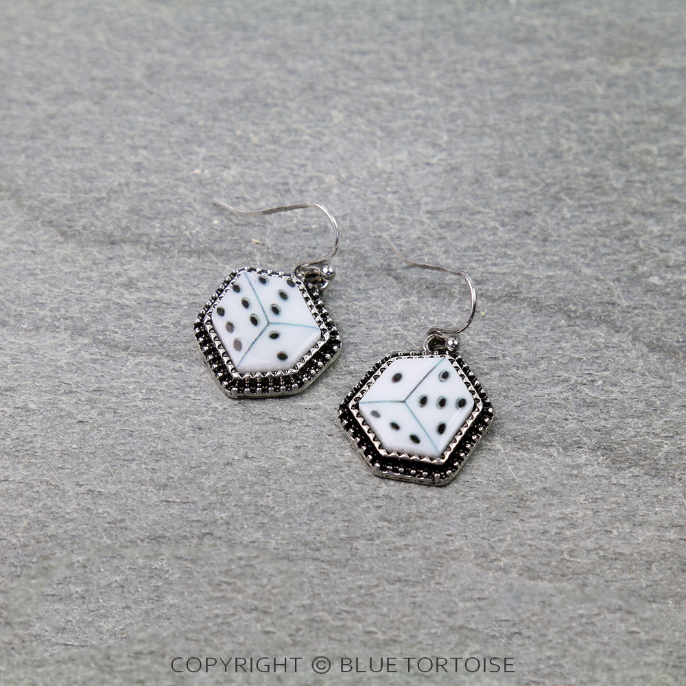 Western Pair of Dice Dangle Earrings