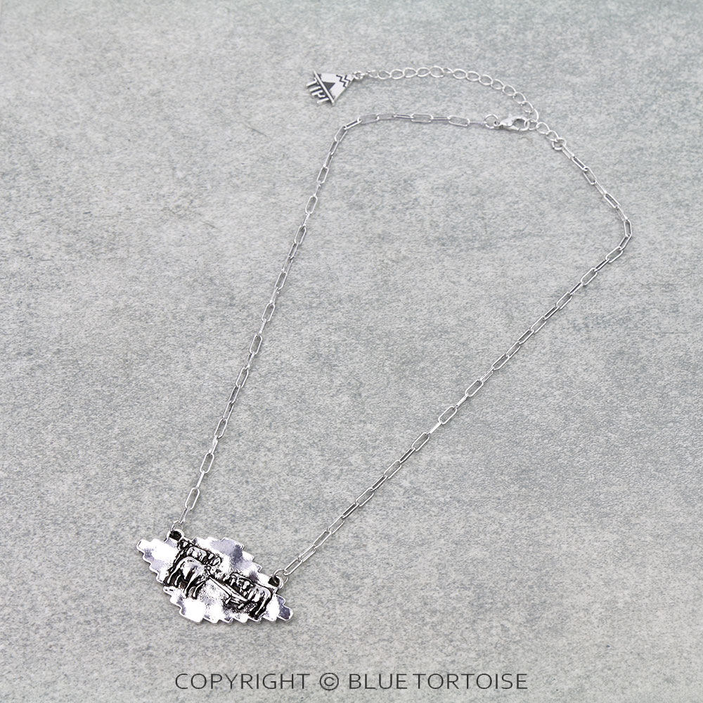 Western Geometric Cows Necklace