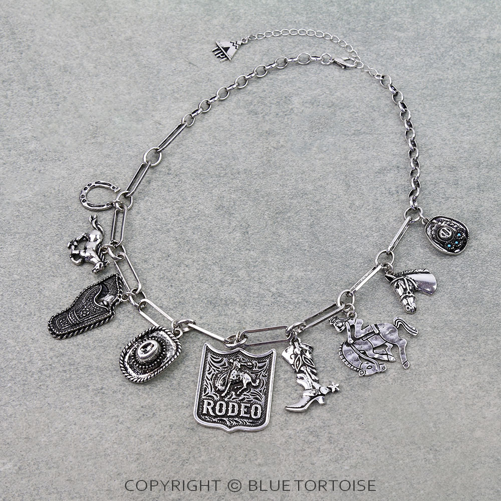 Western Rodeo Theme Charm Necklace