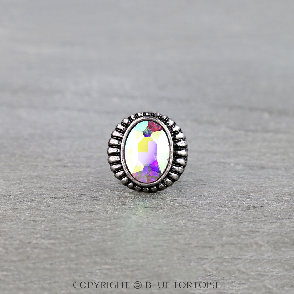 Western Oval Stone Cuff Ring