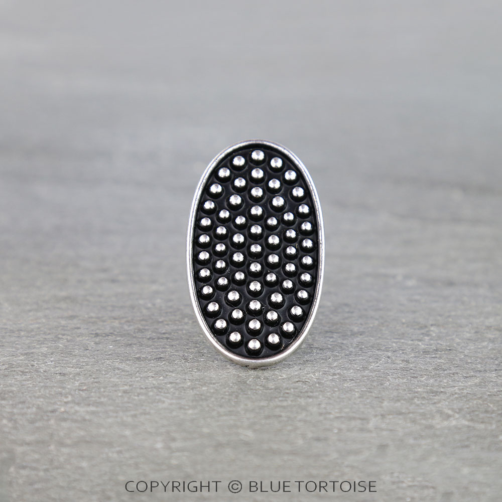 Western Dot Bubble Oval Cuff Ring