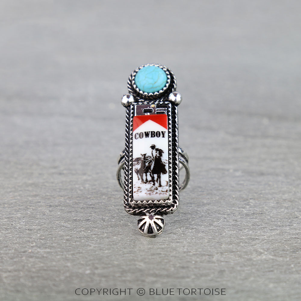 Western Cowboy Lighter Cuff Ring