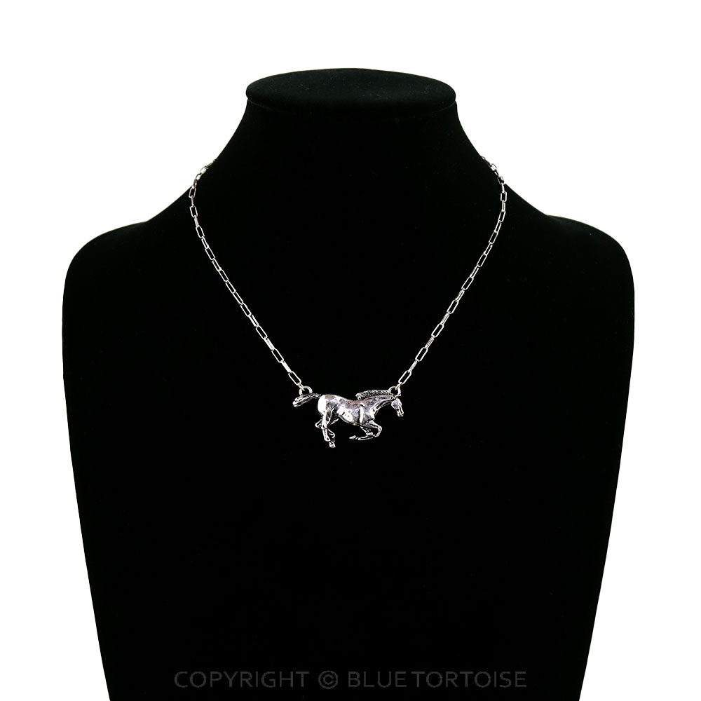 Western Running Horse Necklace - Image 2
