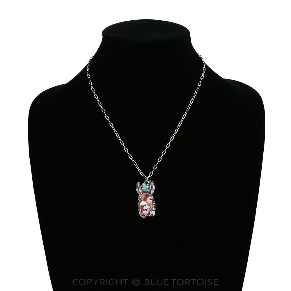 Western Donkey Print Necklace - Image 2