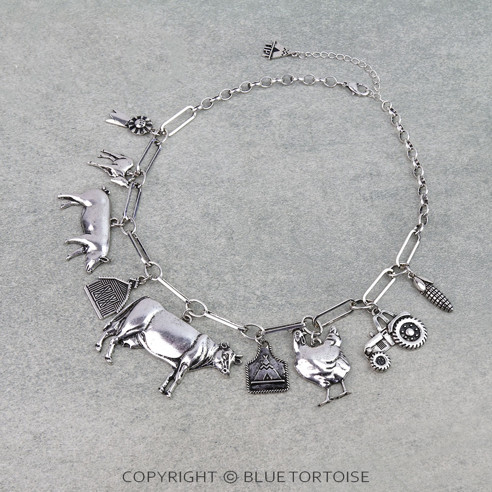 Western Farm Animal Charm Necklace