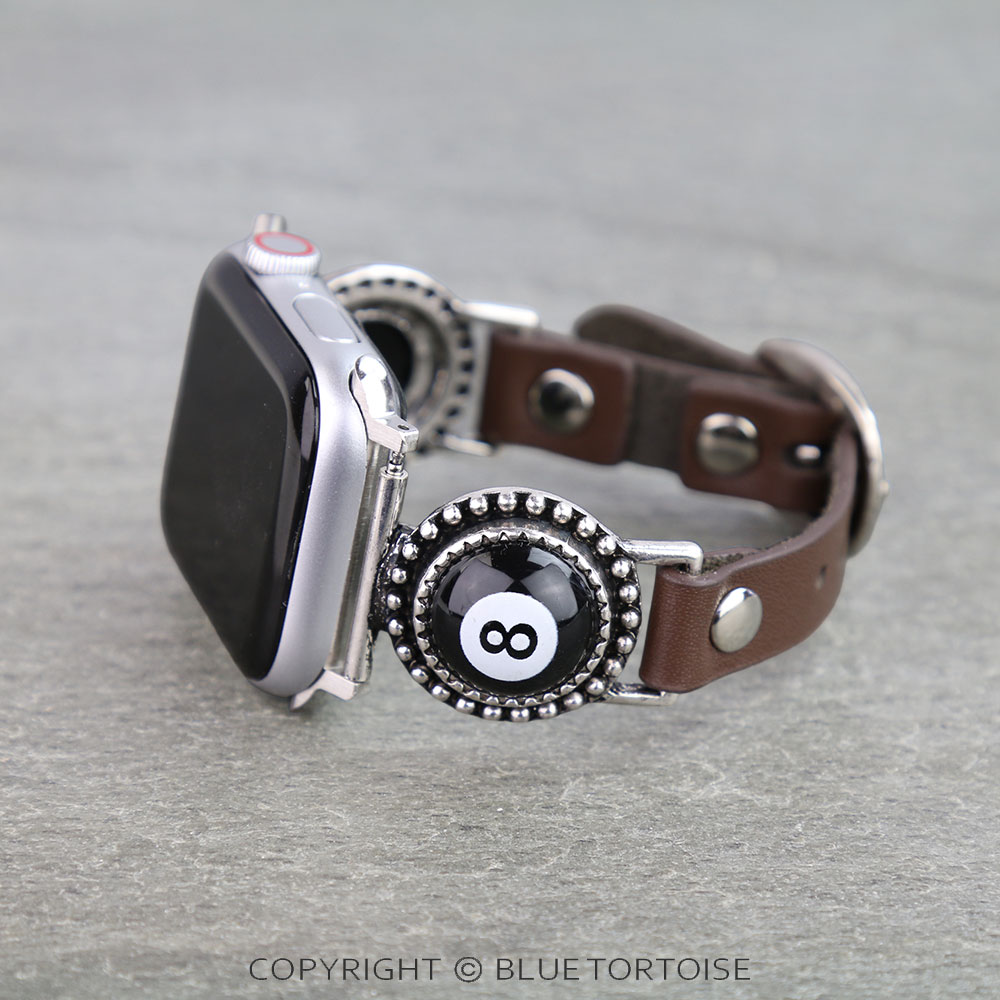 Large 8 Ball Leather Apple Watch Band - Image 2