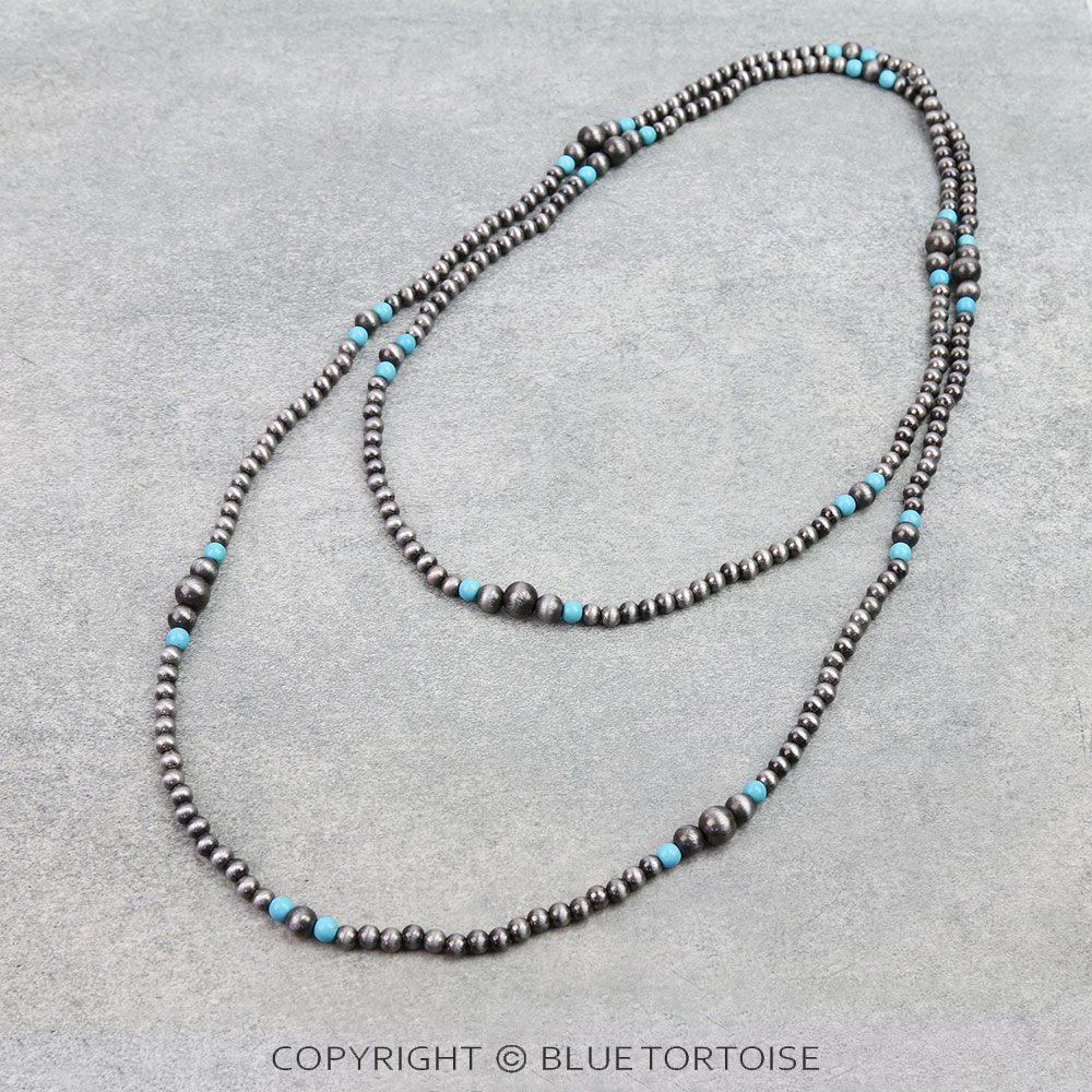 Navajo Style Pearl and Bead Necklace