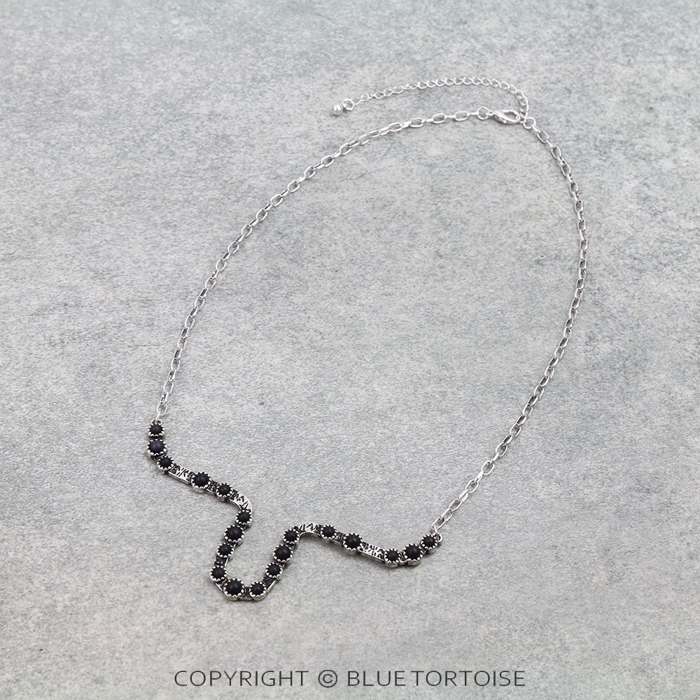 Western Steer Head Stone Necklace