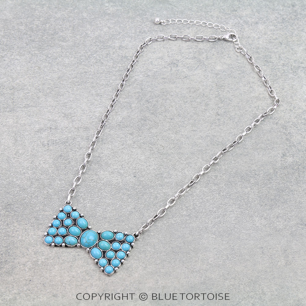 Western Bow Stone Necklace