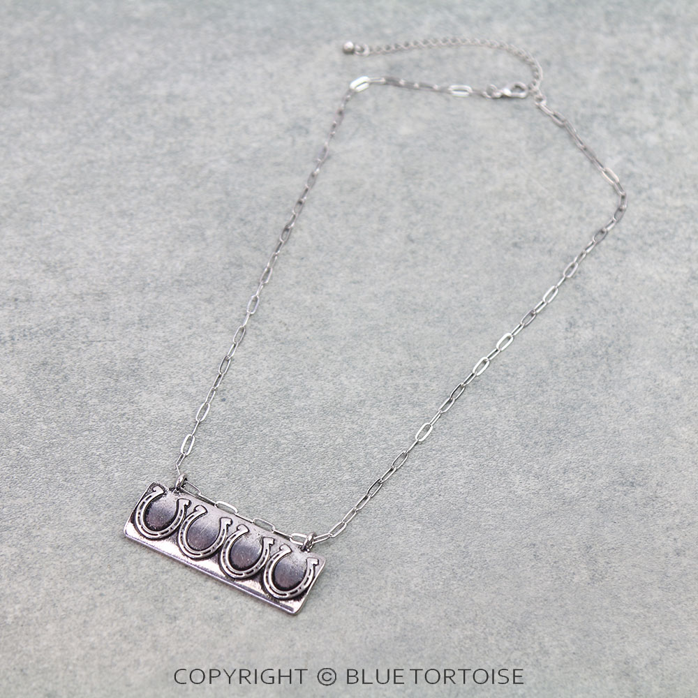 Western Horseshoe Bar Necklace