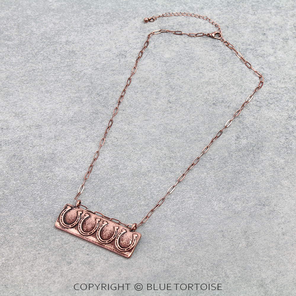 Western Horseshoe Bar Necklace