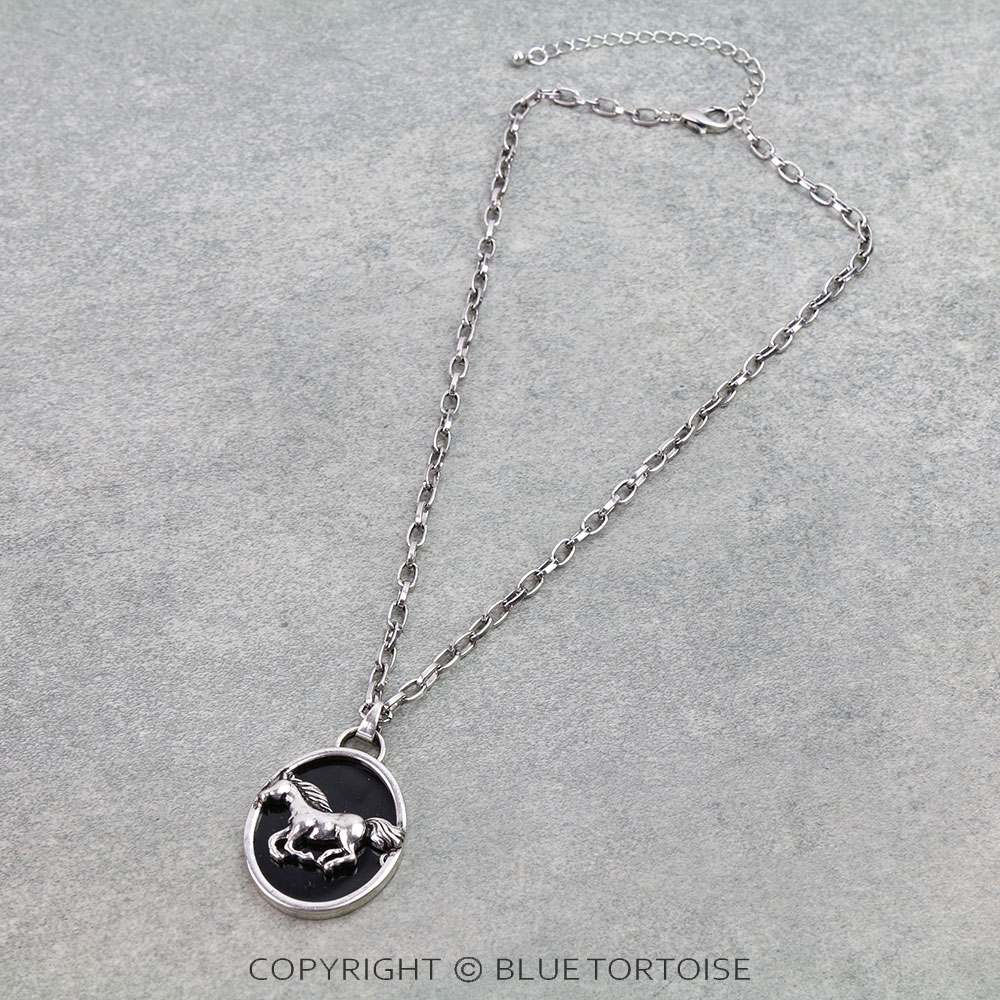 Western Horse Pendant Necklace