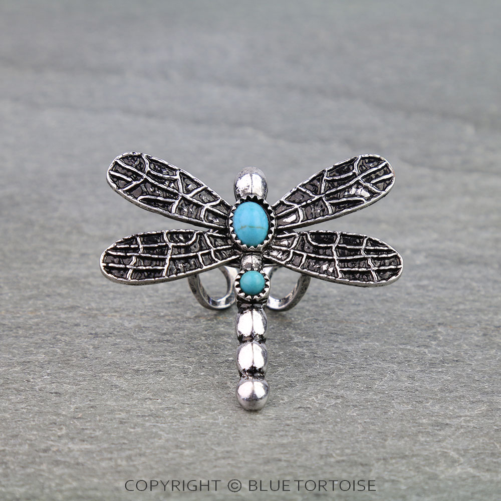 Western Dragonfly Cuff Ring