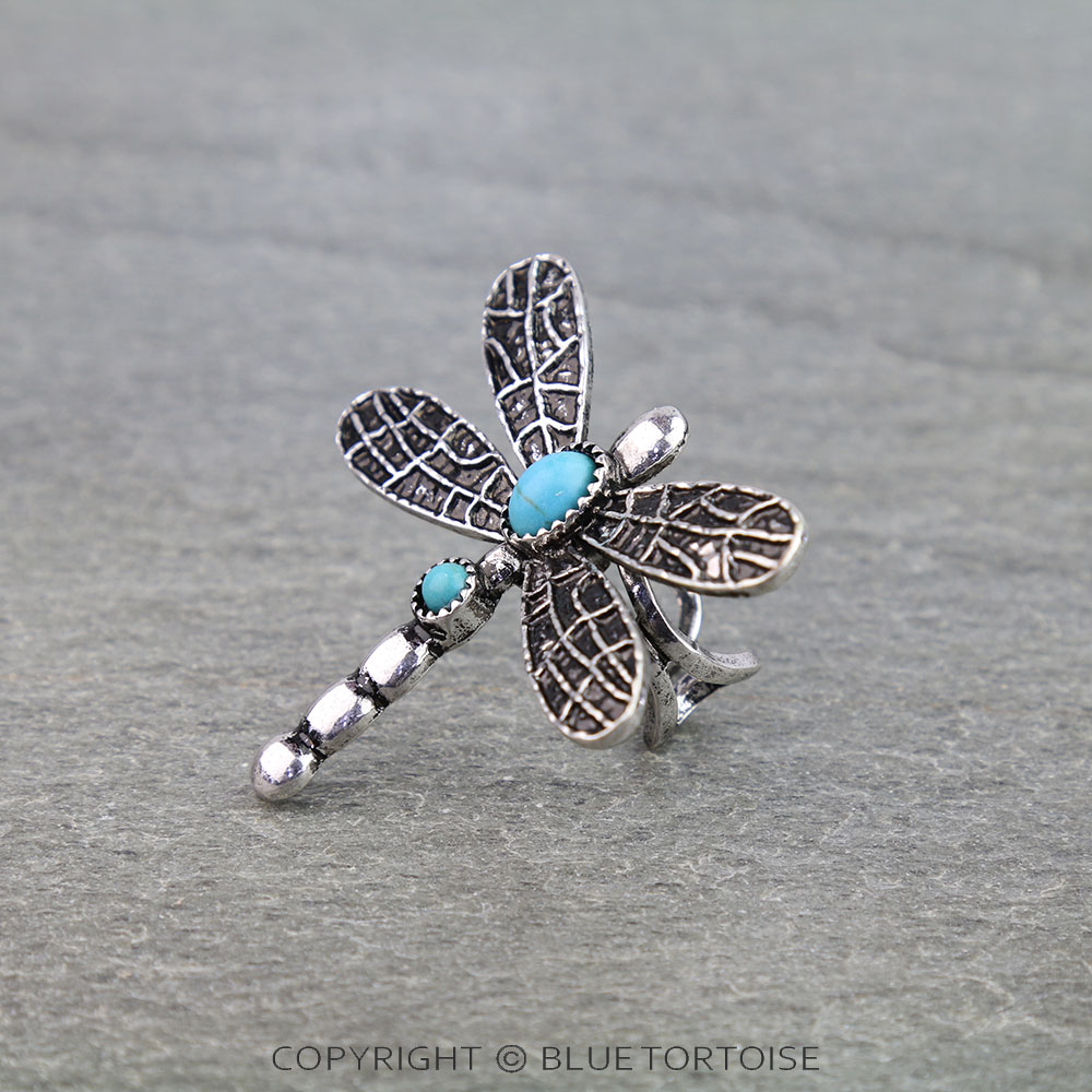 Western Dragonfly Cuff Ring - Image 2