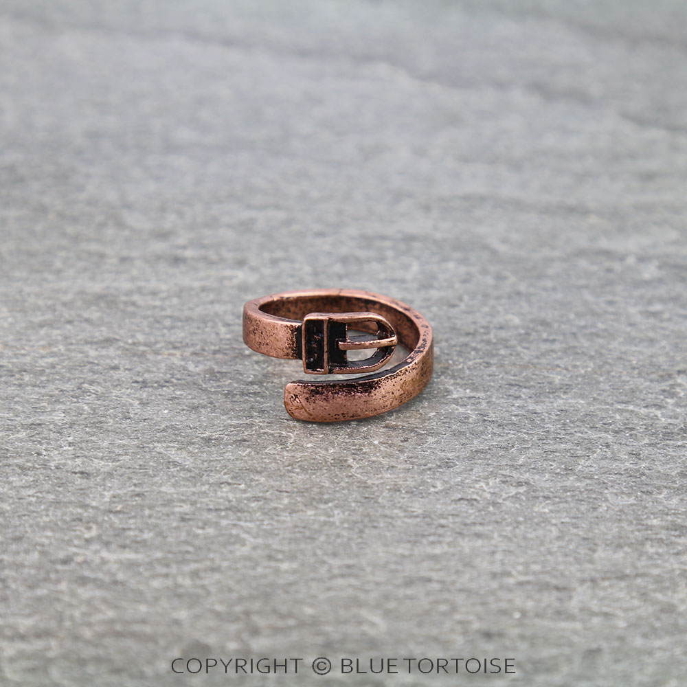 Western Belt Buckle Cuff Ring