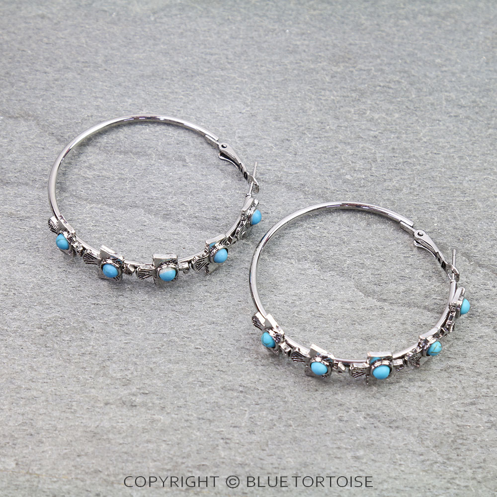 Western Thunderbird Hoop Earrings