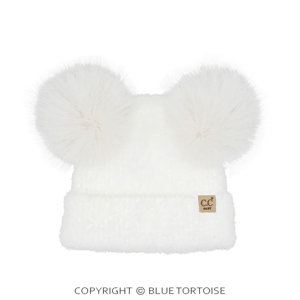 C.C Baby Plush Terry Chenille PomPom Beanie Winter Hat