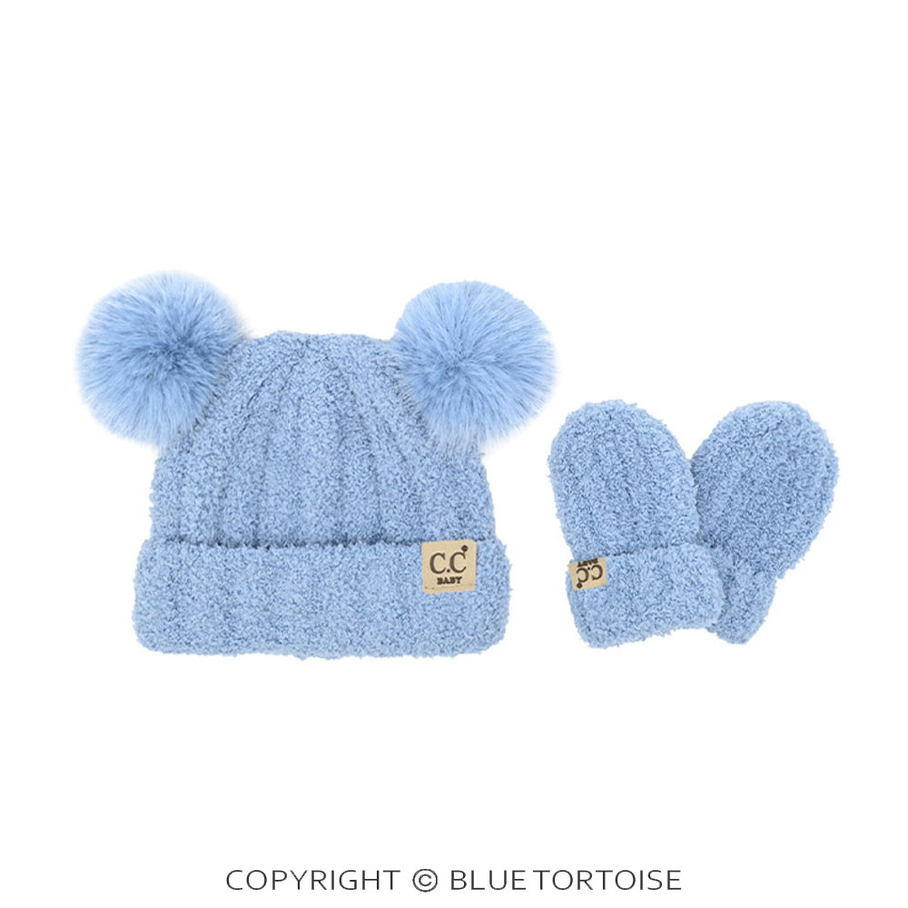 C.C Baby Cozy Yarn Hat and Mitten Set Winter Hat Set
