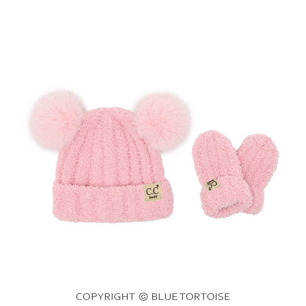 C.C Baby Cozy Yarn Hat and Mitten Set Winter Hat Set