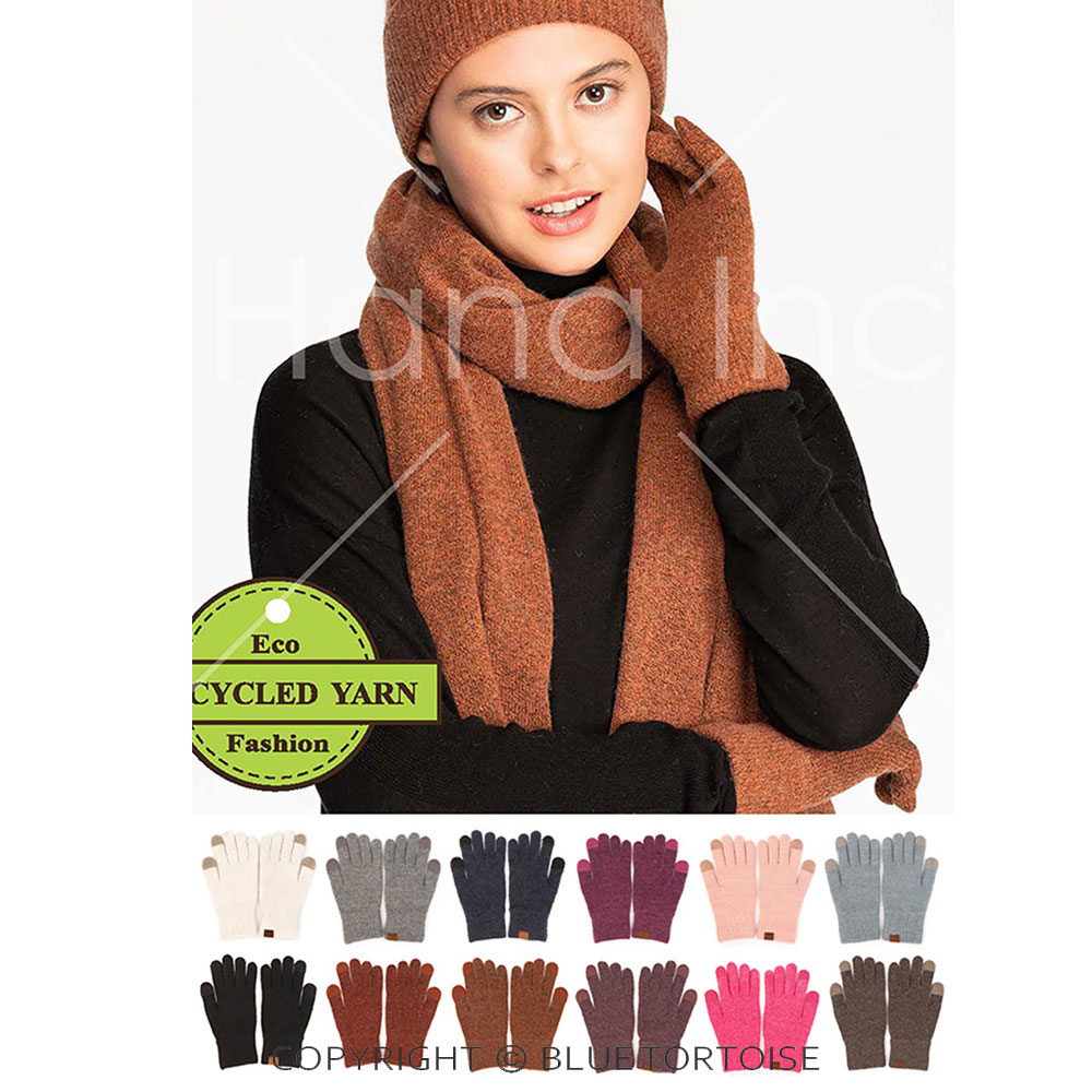 C.C Soft Recycled Fine Yarn Gloves - Image 2