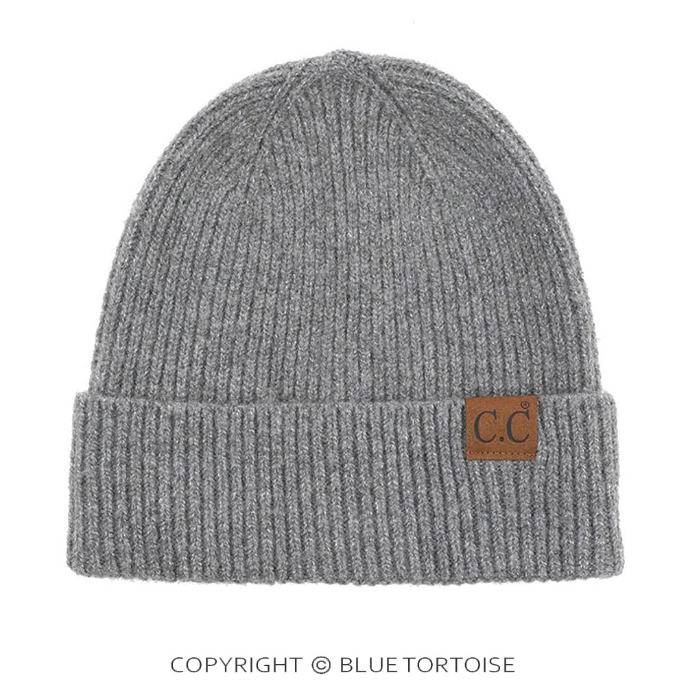 C.C Soft Recycled Fine Yarn Cuff Beanie