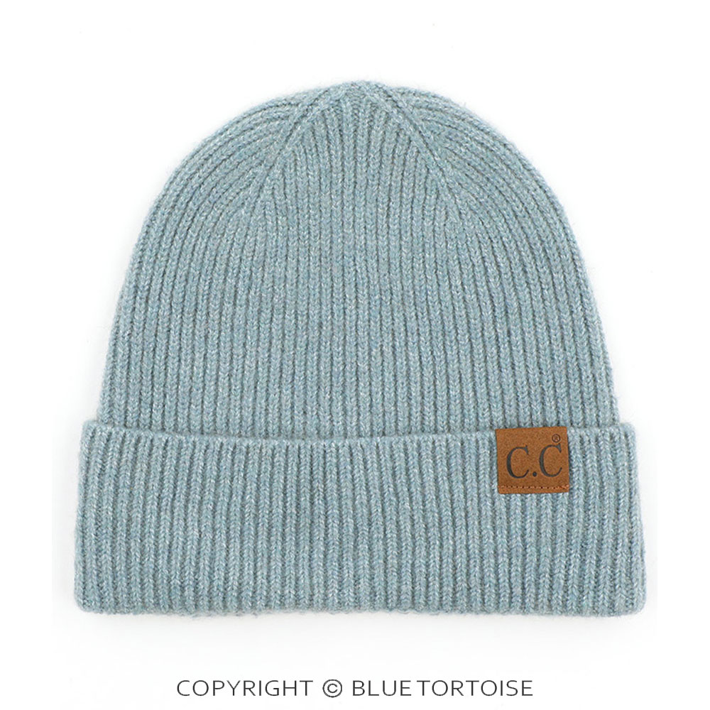 C.C Soft Recycled Fine Yarn Cuff Beanie