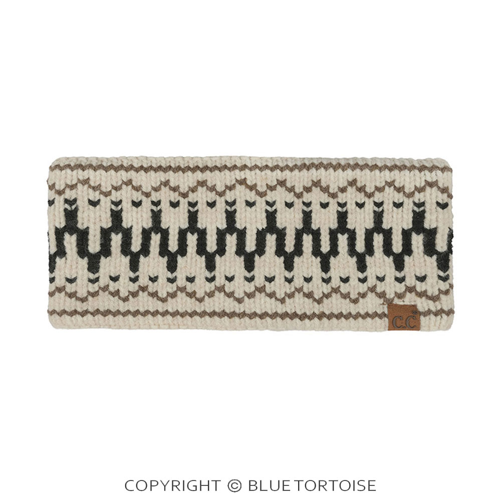 C.C Fair Isle Pattern Headwrap Winter Headband