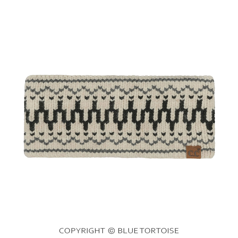 C.C Fair Isle Pattern Headwrap Winter Headband
