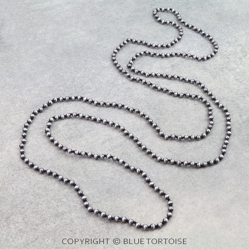 70" Navajo Style Pearl Necklace