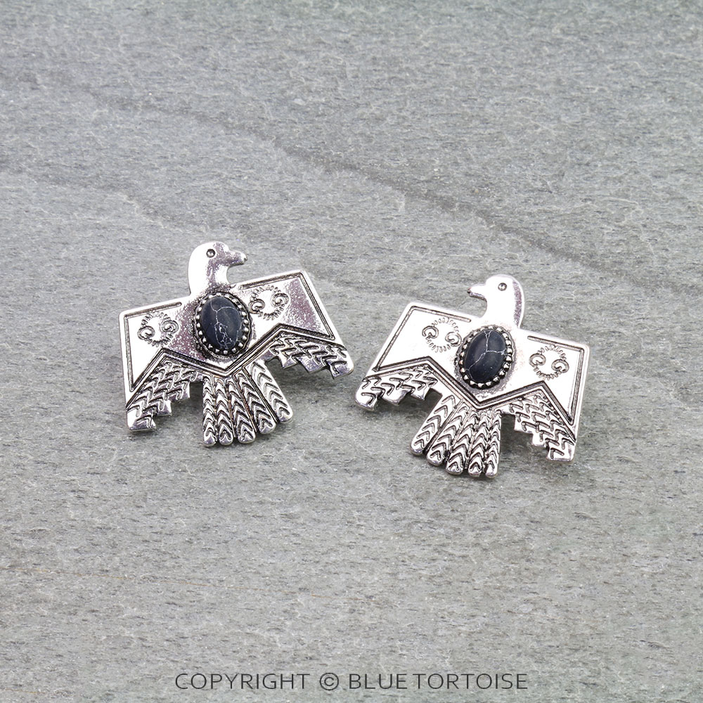 Thunderbird Stone Stud Earrings