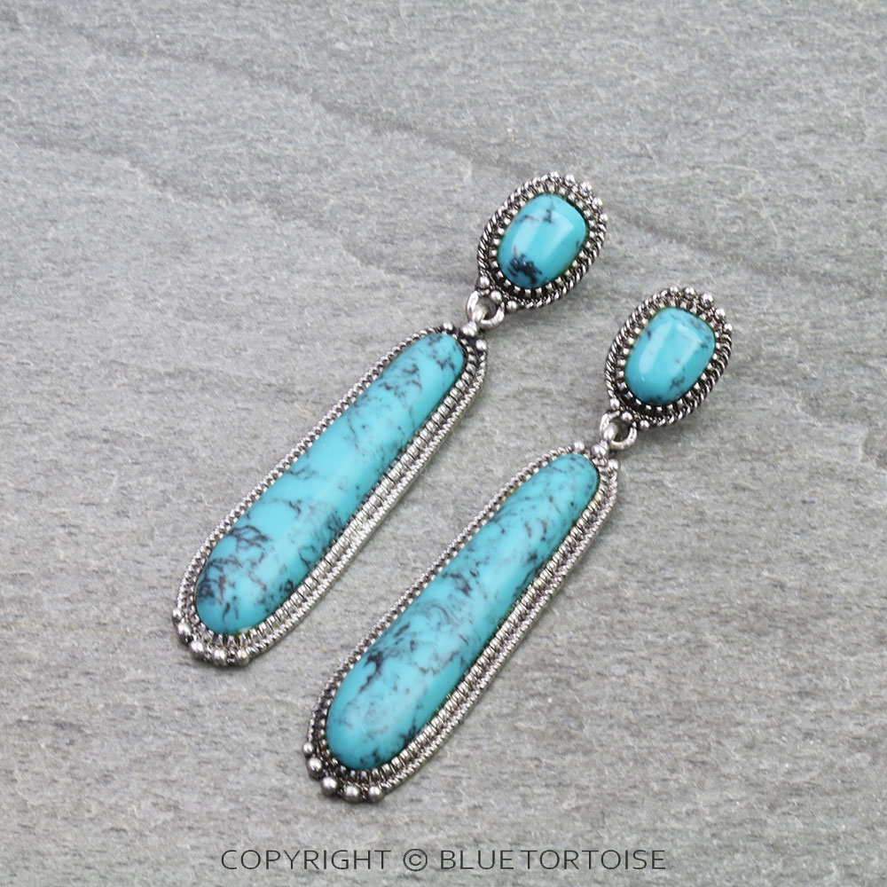 Western Stone Stud Earrings