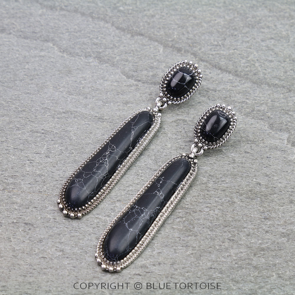 Western Stone Stud Earrings