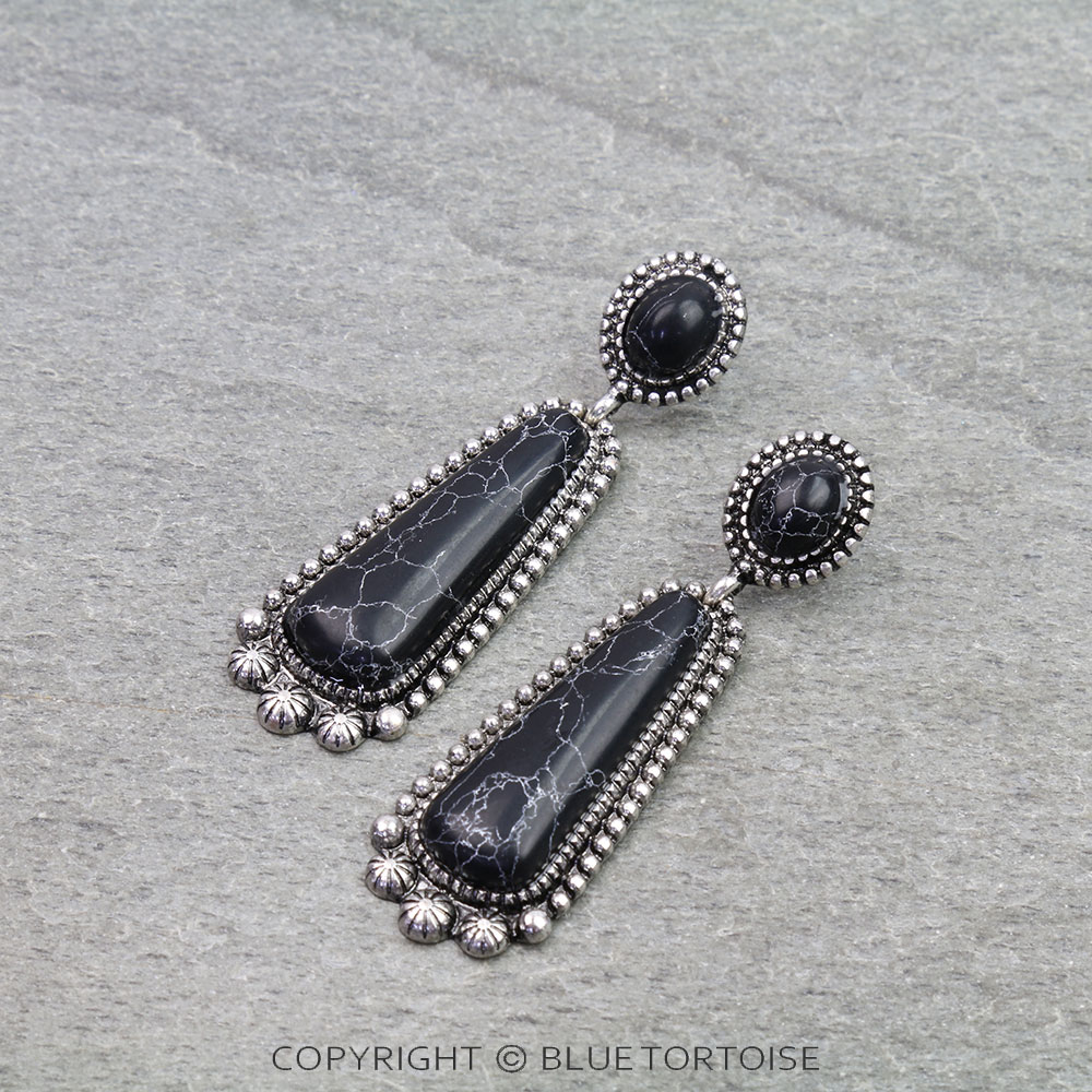 Western Stone Stud Earrings
