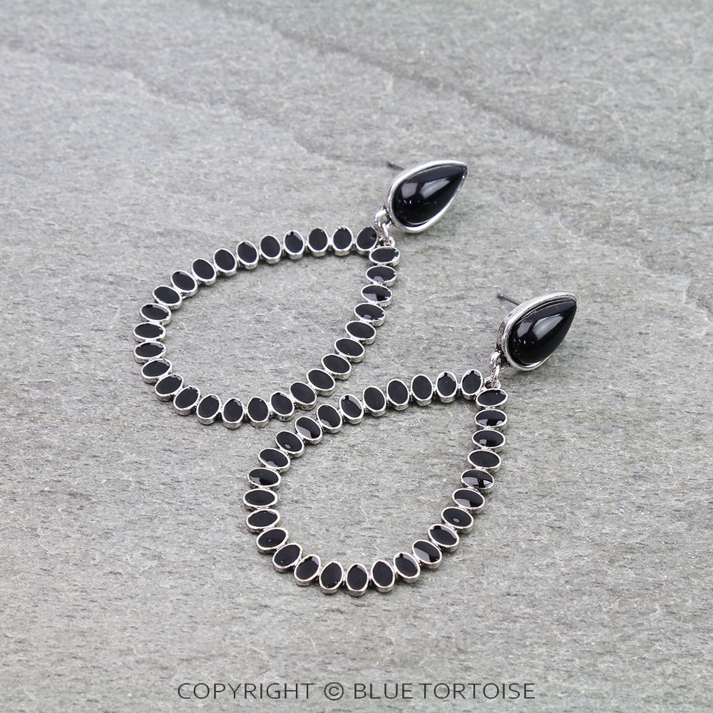 Western Epoxy Teardrop Stud Earrings