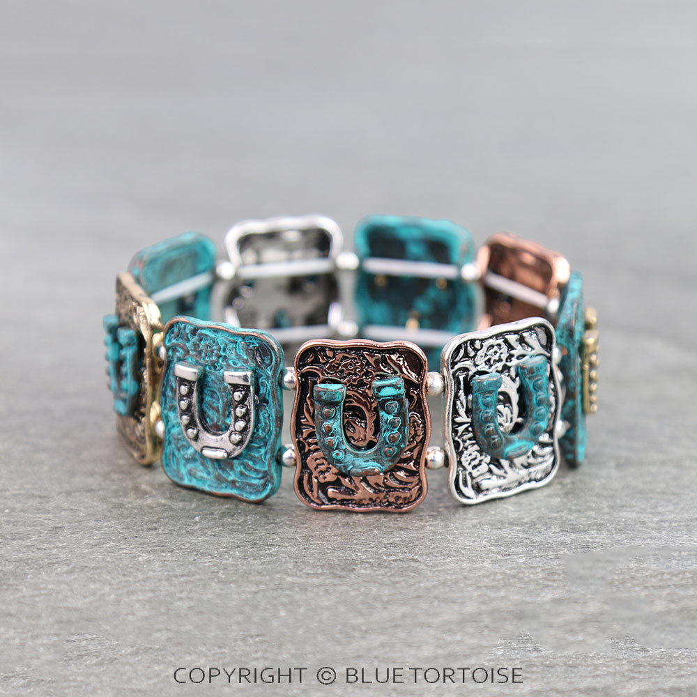 Western Horseshoe Stretch Bracelet