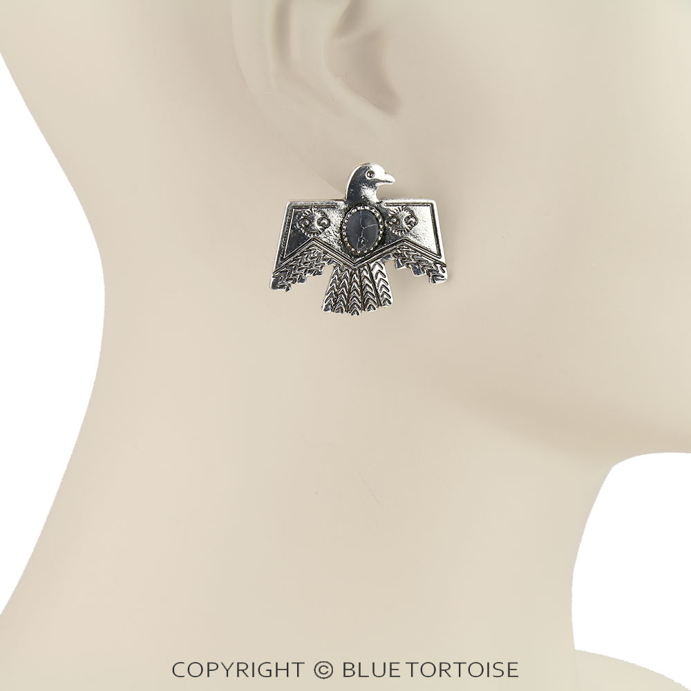 Thunderbird Stone Stud Earrings - Image 2